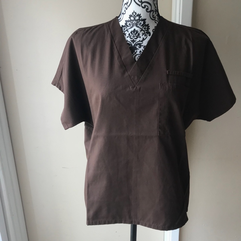 Cherokee Brown Scrub Top XS